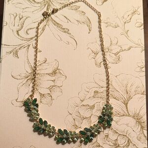 Banana Republic Green and Gold Leaf Necklace